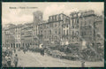 Genova Città Piazza Caricamento Carretti PIEGHINE cartolina QZ5349 – fronte
