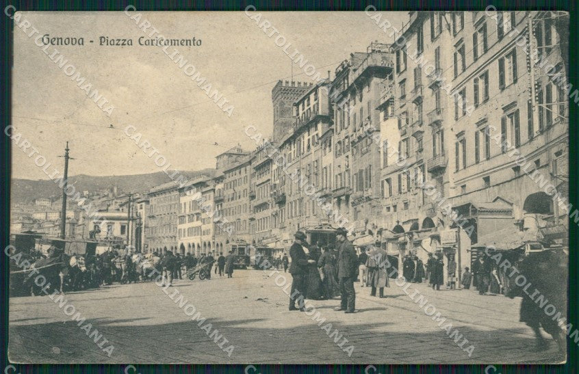 Genova Città Piazza Caricamento Tram cartolina QZ5351 – fronte
