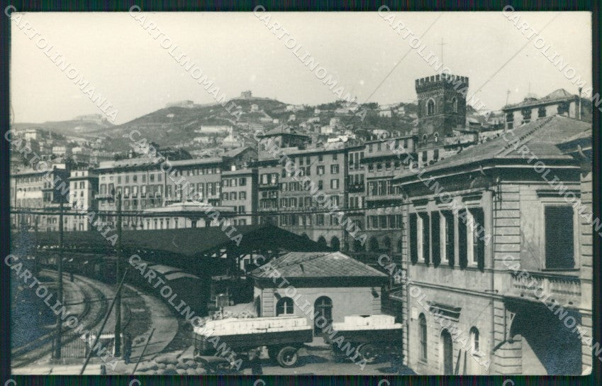 Genova Città Piazza Caricamento Treno Foto cartolina QZ5354 – fronte