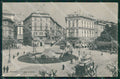 Genova Città Piazza Corvetto Tram PIEGHE SCOLLATA cartolina QZ5364 – fronte