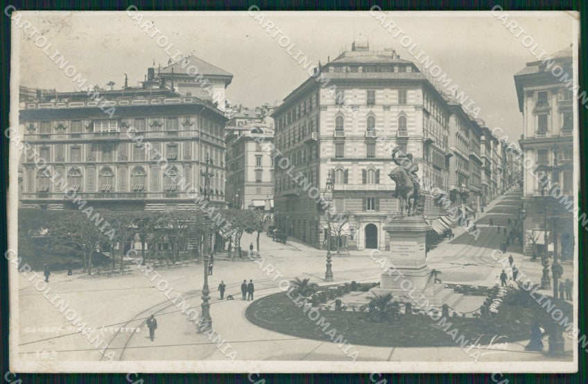 Genova Città Piazza Corvetto ABRASA PIEGA Foto J.Neer cartolina QZ5367 – fronte