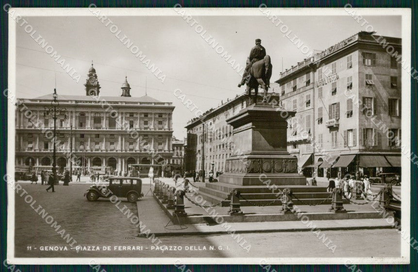 Genova Città Piazza De Ferrari Auto Foto cartolina QZ5376 – fronte