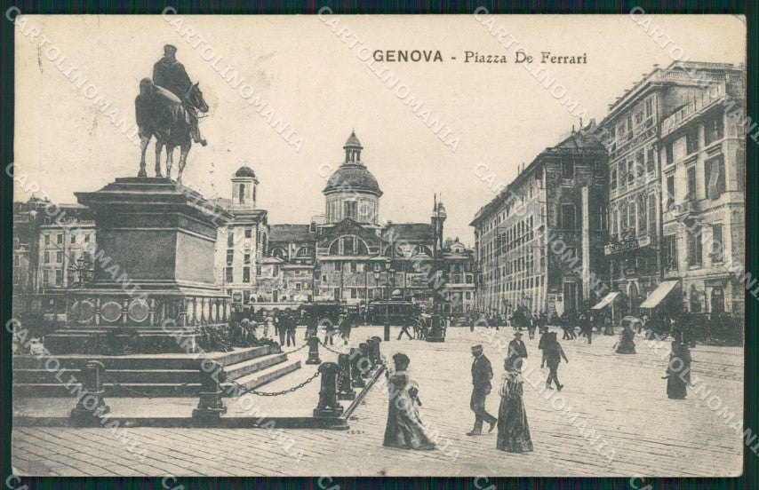 Genova Città Piazza De Ferrari Garibaldi cartolina QZ5397 – fronte
