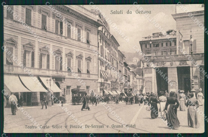 Genova Città Piazza De Ferrari Teatro cartolina QZ5398 – fronte