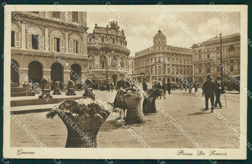 Genova Città Piazza De Ferrari cartolina QZ5399 – fronte
