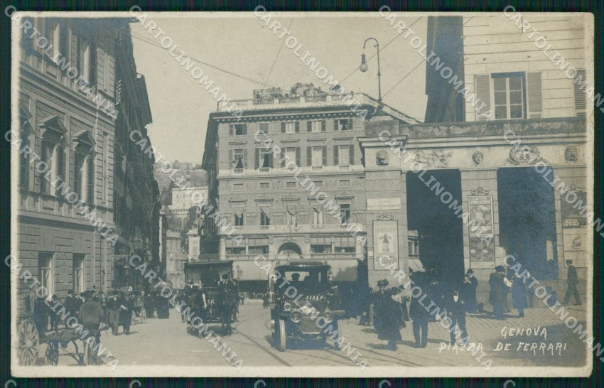 Genova Città Piazza De Ferrari Auto Foto cartolina QZ5402 – fronte