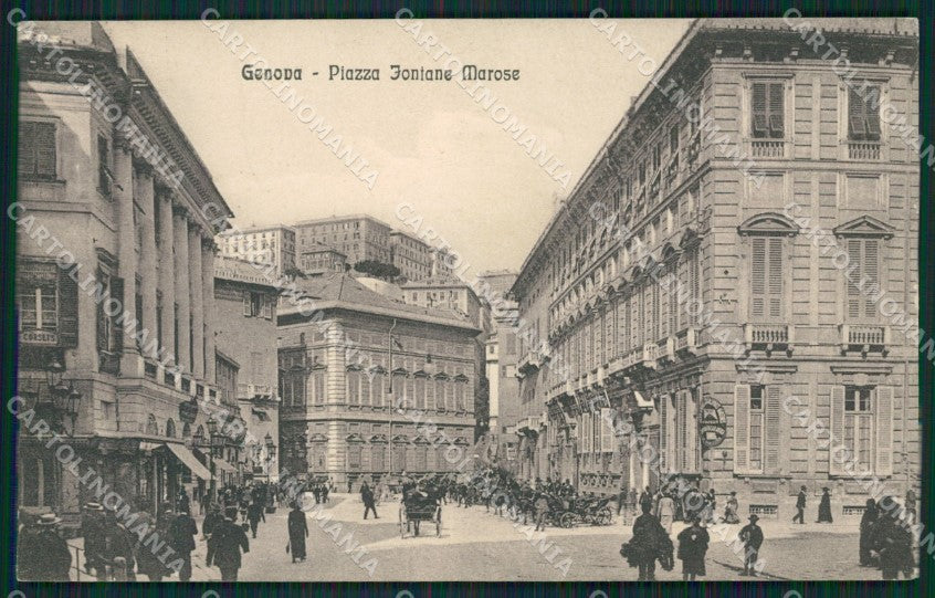 Genova Città Piazza Fontane Marose cartolina QZ5409 – fronte