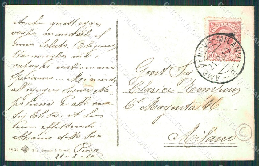 Genova Città Piazza Fontane Marose PIEGHINA cartolina QZ5412 – retro
