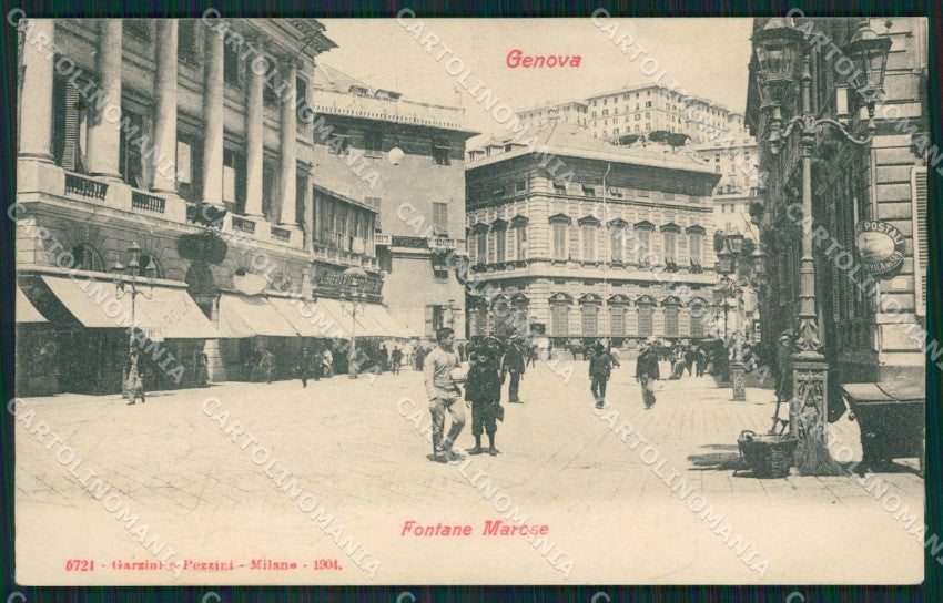 Genova Città Piazza Fontane Marose cartolina QZ5418 – fronte