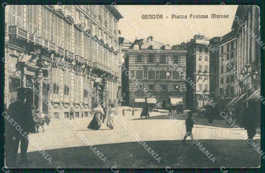 Genova Città Piazza Fontane Marose cartolina QZ5419 – fronte
