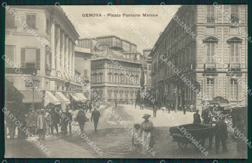 Genova Città Piazza Fontane Marose Carretto cartolina QZ5421 – fronte