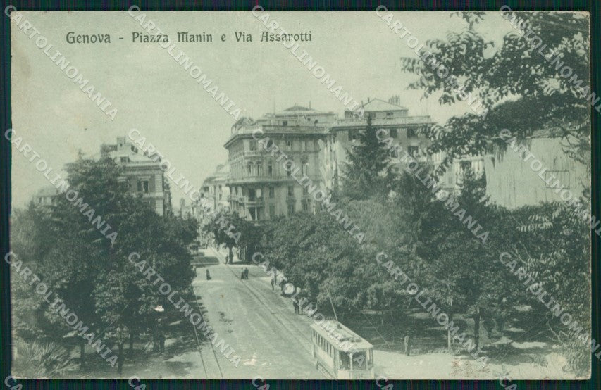 Genova Città Piazza Manin Tram cartolina QZ5429 – fronte
