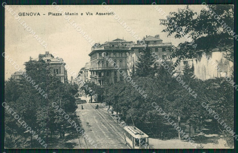 Genova Città Piazza Manin Tram cartolina QZ5430 – fronte
