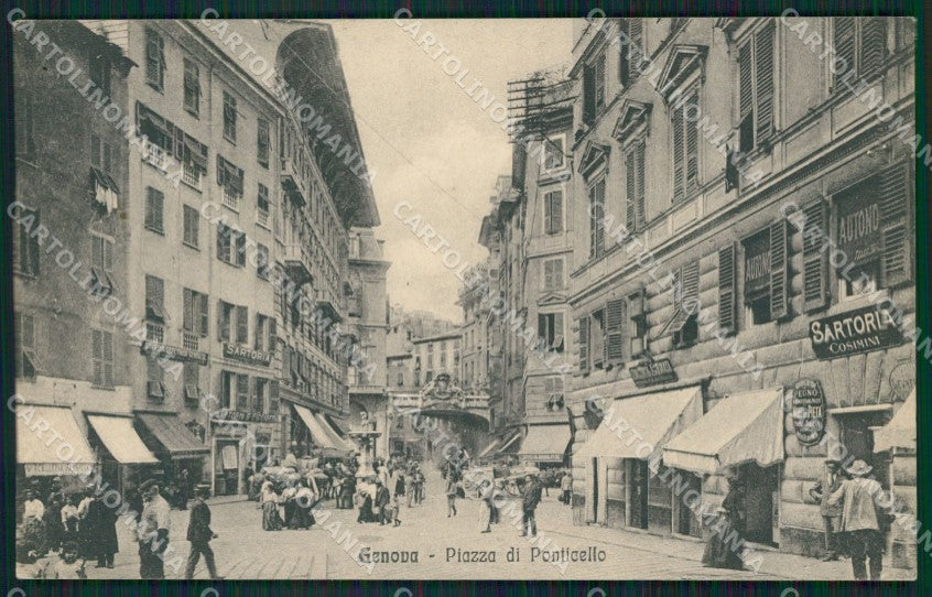 Genova Città Piazza Ponticello cartolina QZ5434 – fronte