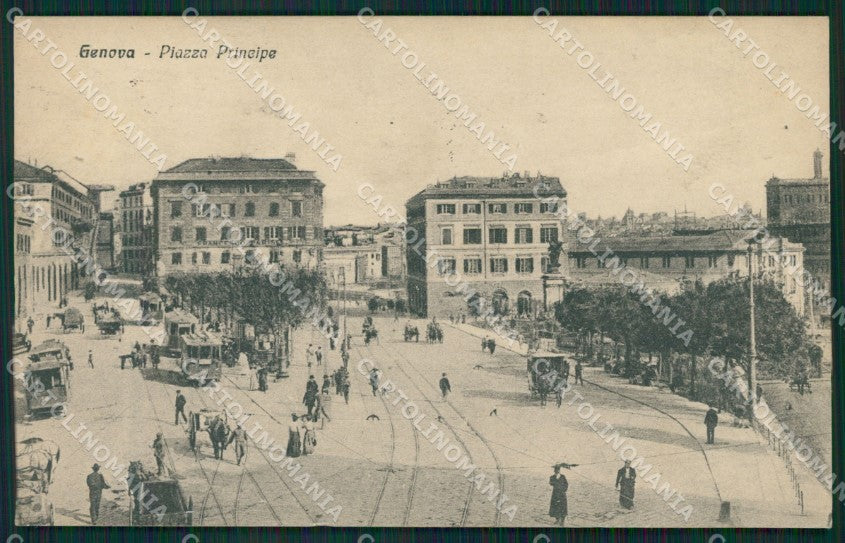 Genova Città Piazza Principe Tram cartolina QZ5444 – fronte