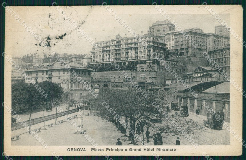 Genova Città Piazza Principe Auto cartolina QZ5449 – fronte