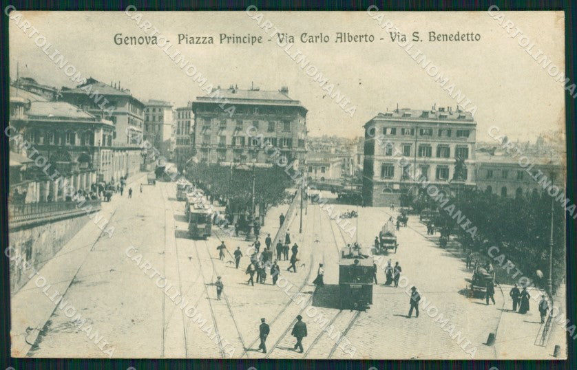 Genova Città Piazza Principe Tram cartolina QZ5450 – fronte
