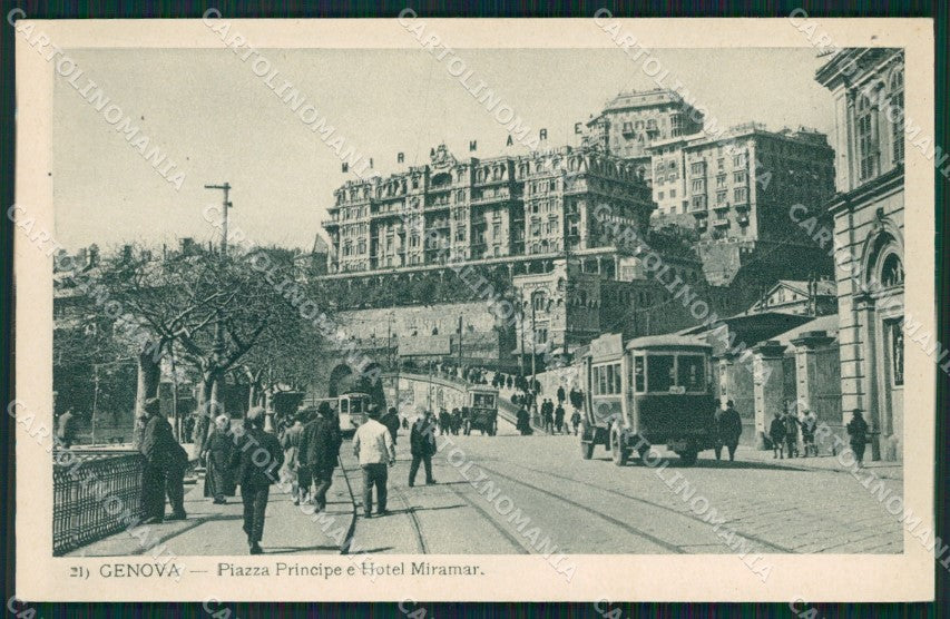 Genova Città Piazza Principe Corriere Tram cartolina QZ5452 – fronte