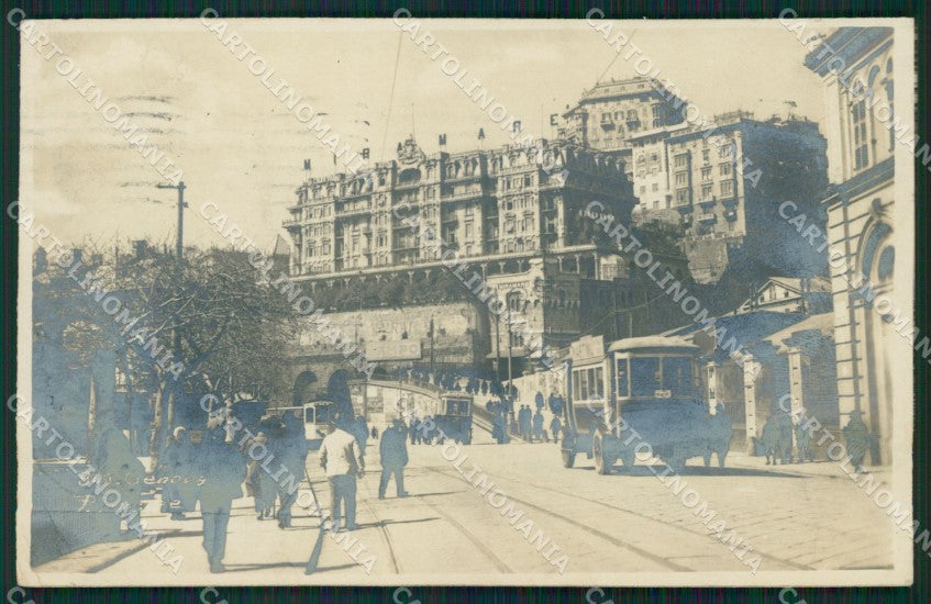 Genova Città Piazza Principe Corriera PIEGHINA Foto cartolina QZ5454 – fronte