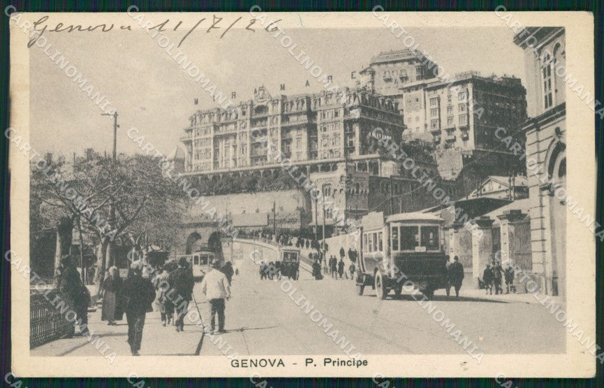 Genova Città Piazza Principe Corriere Tram cartolina QZ5456 – fronte