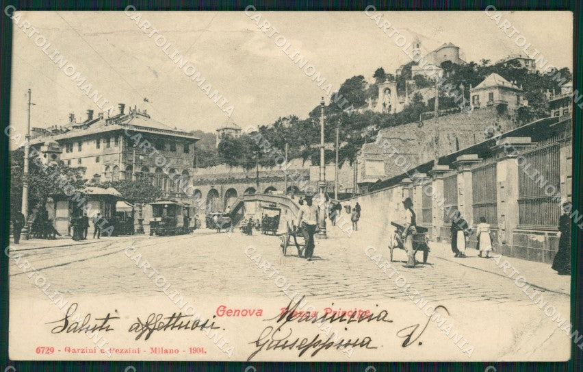 Genova Città Piazza Principe Tram cartolina QZ5457 – fronte