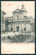 Genova Città Piazza Umberto I Sant'Ambrogio cartolina QZ5460 – fronte