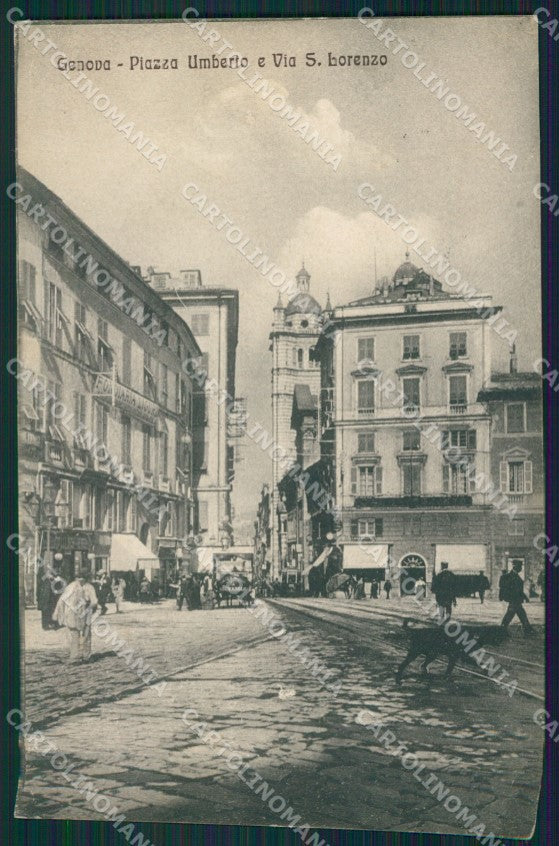 Genova Città Piazza Umberto I cartolina QZ5462 – fronte