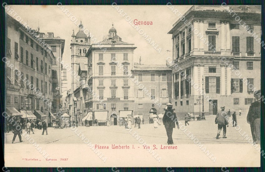 Genova Città Piazza Umberto I cartolina QZ5465 – fronte