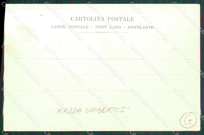Genova Città Piazza Umberto I Tram cartolina QZ5466 – retro
