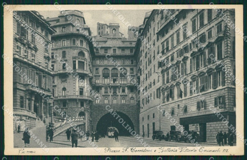 Genova Città Piazza Corridoni cartolina QZ5473 – fronte