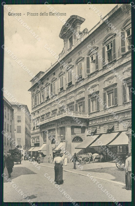 Genova Città Piazza della Meridiana cartolina QZ5484 – fronte