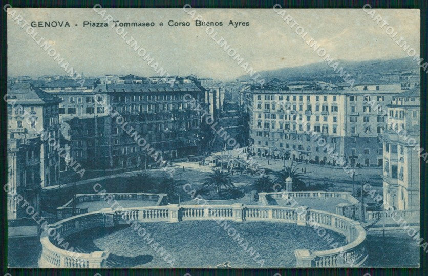 Genova Città Piazza Tommaseo cartolina QZ5488 – fronte