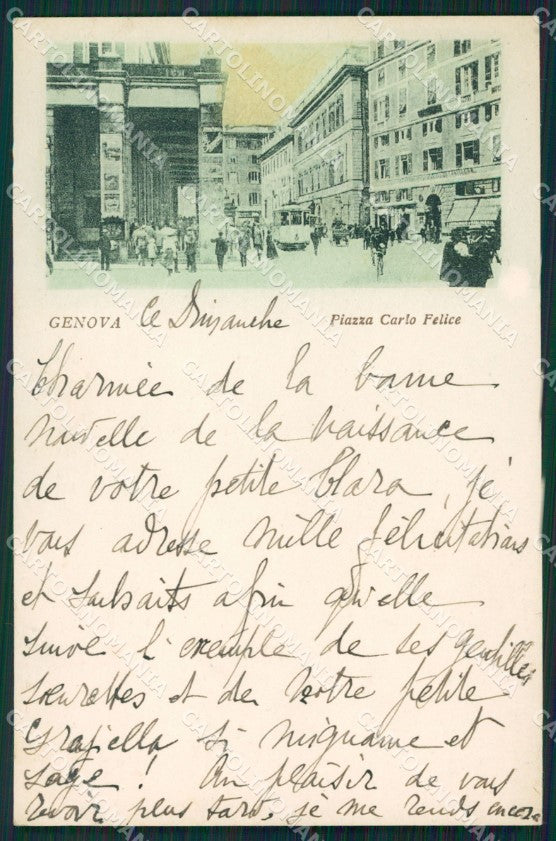 Genova Città Piazza Carlo Felice cartolina QZ5490 – fronte