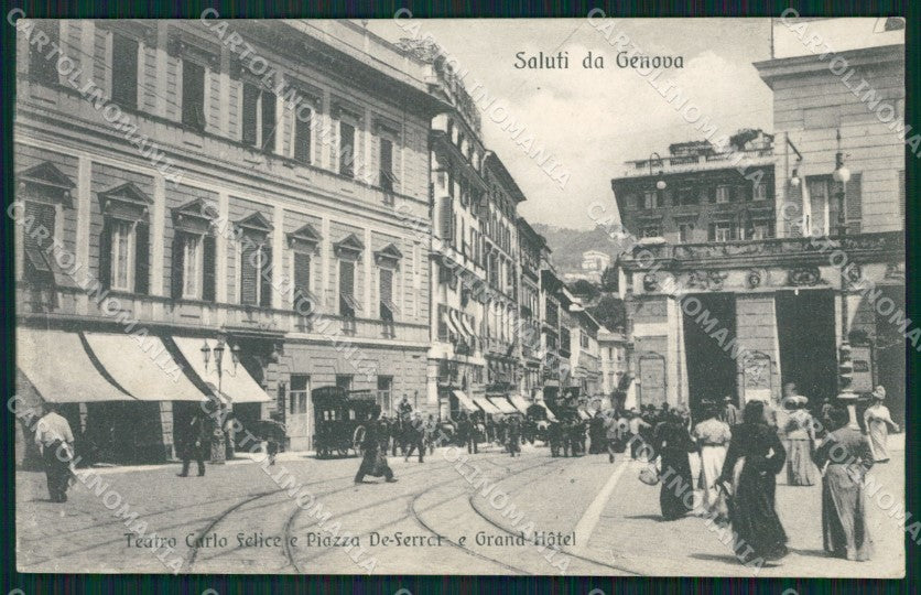 Genova Città Piazza De Ferrari Teatro cartolina QZ5501 – fronte
