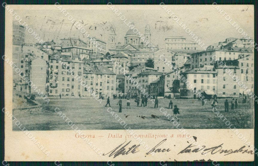 Genova Città Piazza Circonvallazione a Mare cartolina QZ5502 – fronte