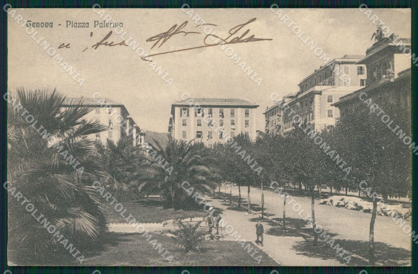 Genova Città Piazza Palermo cartolina QZ5506 – fronte