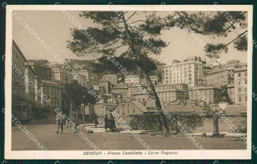 Genova Città Piazza Castelletto cartolina QZ5507 – fronte