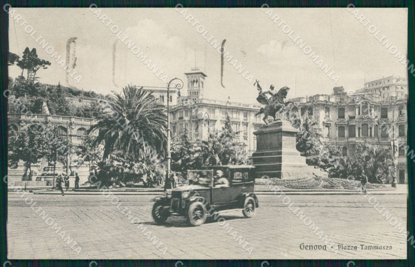 Genova Città Piazza Tommaseo Auto cartolina QZ5508 – fronte