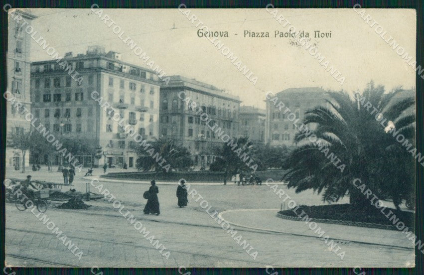 Genova Città Piazza Paolo da Novi cartolina QZ5523 – fronte