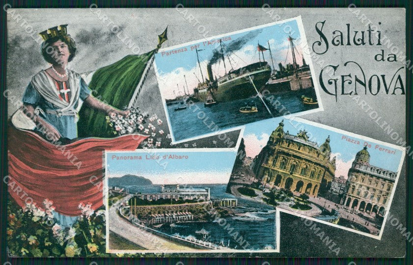 Genova Città Saluti da cartolina QZ5537 – fronte