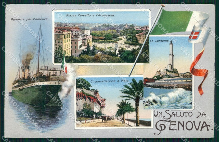 Genova Città Saluti da cartolina QZ5548 – fronte