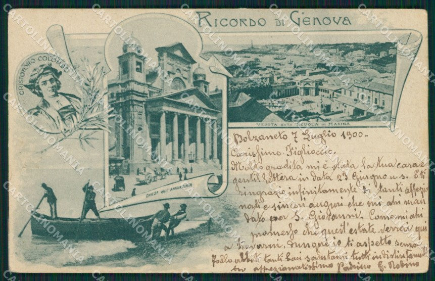 Genova Città Saluti da Gruss cartolina QZ5556 – fronte