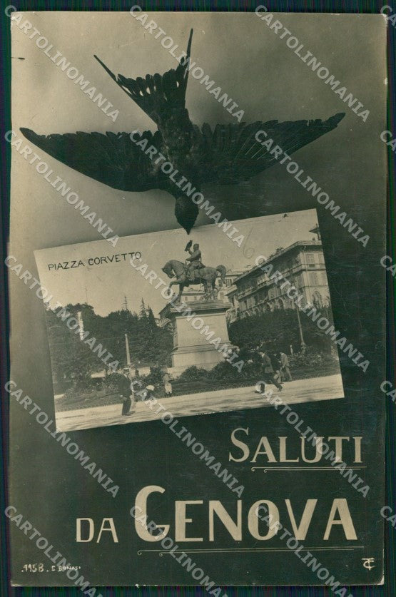Genova Città Saluti da Rondine Foto cartolina QZ5558 – fronte