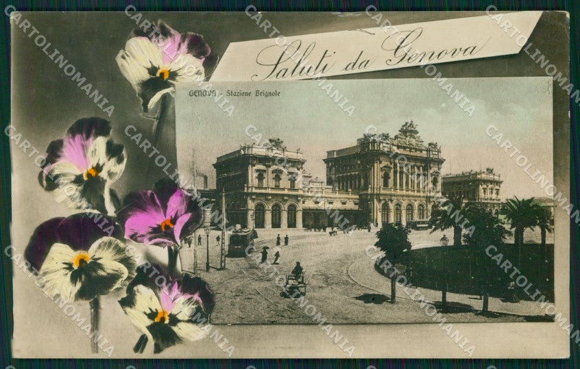 Genova Città Saluti da Foto cartolina QZ5561 – fronte