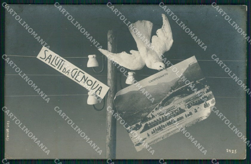 Genova Città Saluti da Colomba Foto cartolina QZ5562 – fronte