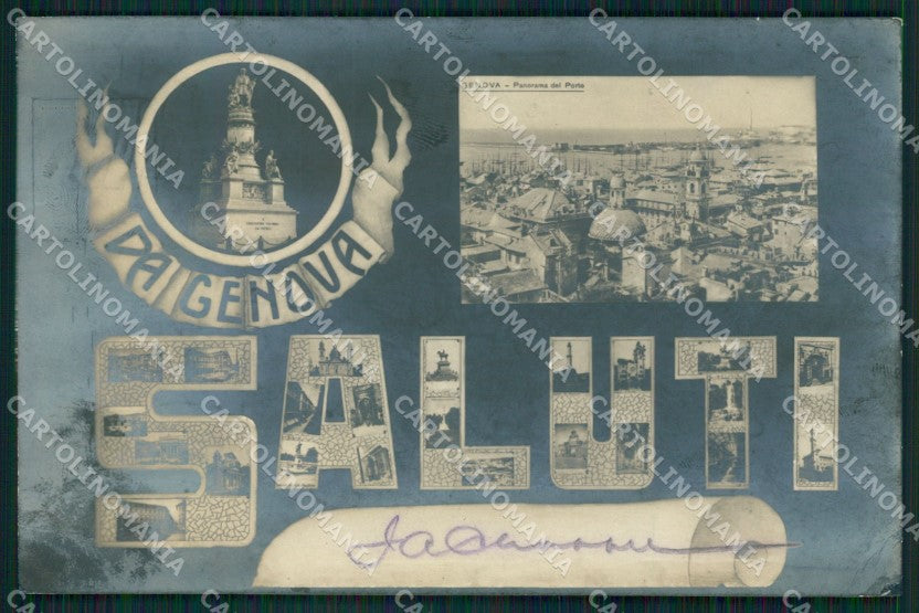 Genova Città Saluti da PIEGHINA Foto cartolina QZ5564 – fronte