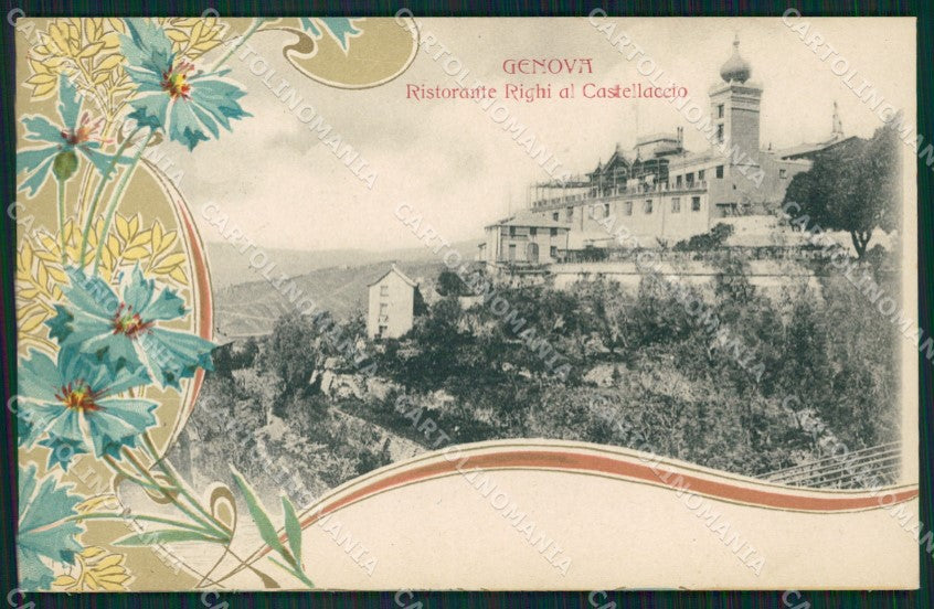 Genova Città Castellaccio Ristorante Righi cartolina QZ5565 – fronte