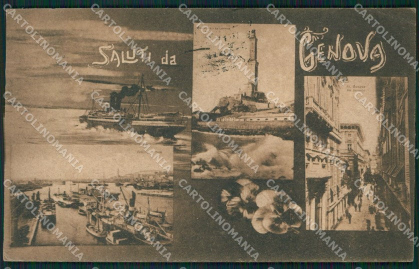 Genova Città Saluti da cartolina QZ5569 – fronte