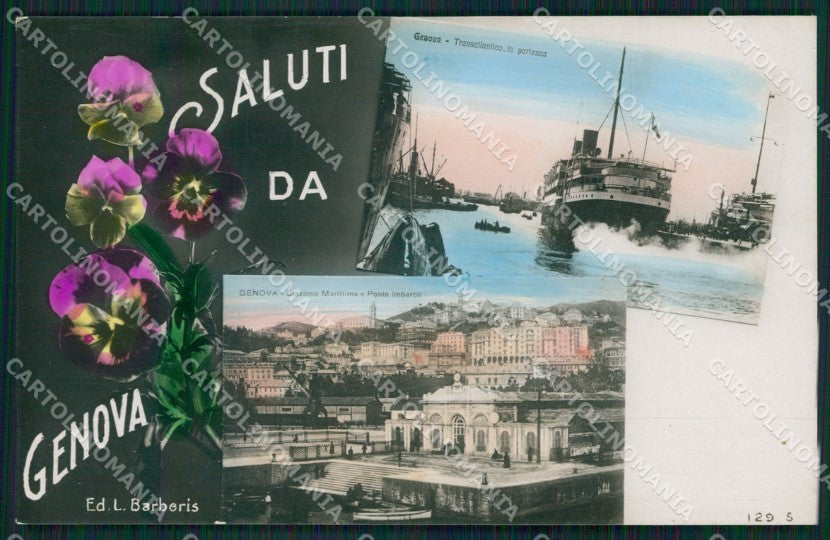 Genova Città Saluti da Foto cartolina QZ5577 – fronte