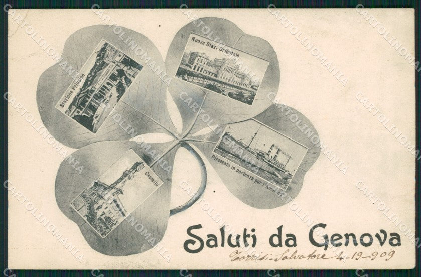 Genova Città Saluti da PIEGHINA cartolina QZ5583 – fronte